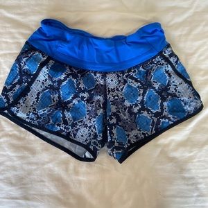 Lululemon Blue Snakeskin Printed Shorts